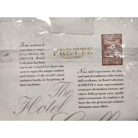 Frette Hotel Classic Melody Euro Sham 20 in x 20 in White 100% Cotton NEW! - Picture 4 of 7